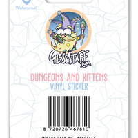 Sticker: Dungeons & Kittens Waterproof Die Cut