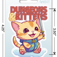 Sticker: Dungeons & Kittens Waterproof Die Cut