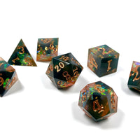 Amber Shards Sharp Edge Dice Set