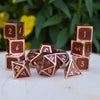 Elder Runes Hickory And Bronze Metal Dice Set