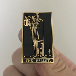 Gold Hermit Tarot Card Pin