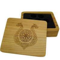 Ornate Helm of Awe Wooden Dice Case