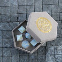 Dragon Shield Gemstone Opalite (And Box) Dice Set