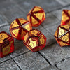 Health Potion Red Zircon Glass (And Box) Polyhedral Dice Set