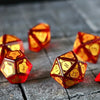 Health Potion Red Zircon Glass (And Box) Polyhedral Dice Set