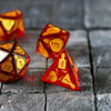 Health Potion Red Zircon Glass (And Box) Polyhedral Dice Set