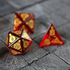 Health Potion Red Zircon Glass (And Box) Polyhedral Dice Set