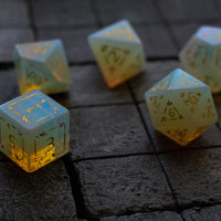 Dragon Shield Gemstone Opalite (And Box) Dice Set