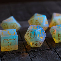 Dragon Shield Gemstone Opalite (And Box) Dice Set