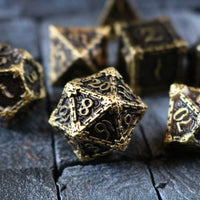 Bronze Dagger Metal Dice Set