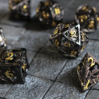 Dragon Hollow Metal Dice Set Black/Gold