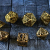 Dragon Flight Hollow Metal Dice Set Gold Tabletop Gaming