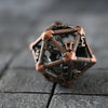 Large Caged Dragon D20 DND Copper Dice