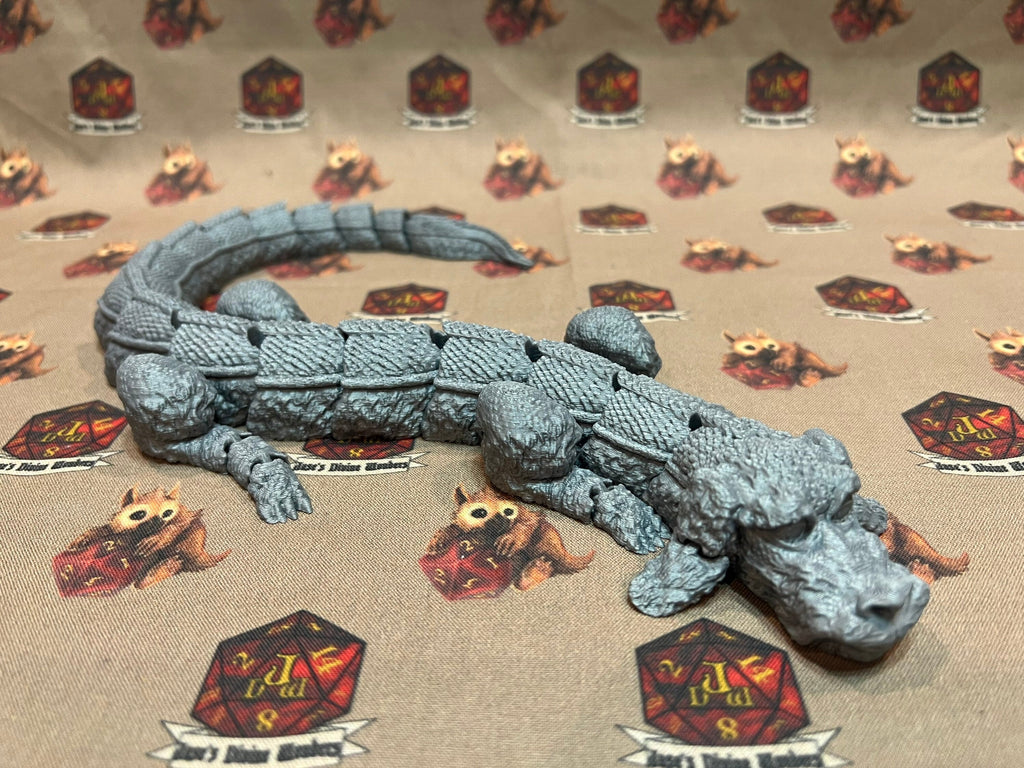 Articulated Falkor the Luck Dragon, 3D printed, flexi dragon