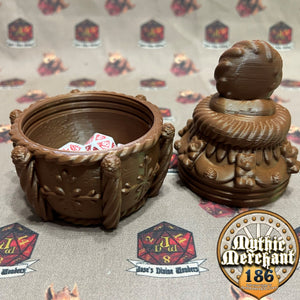 Gingerbread Dice Case from Ars Moriendi 3D - Dungeons and Dragons, Pathfinder, TTRPG, Dice Cup/Roller