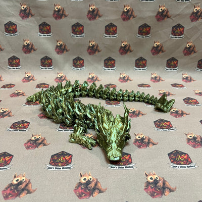 Articulated Woodland Dragon, 3D printed, flexi dragon