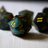 Labradorite Gemstone Dice (And Box) Polyhedral Dice Set