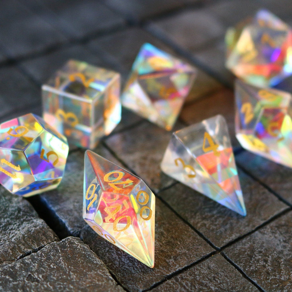 Dichroic Glass D20 Dice