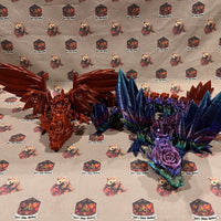 Articulated Rose Wing Dragon, 3D printed, flexi dragon