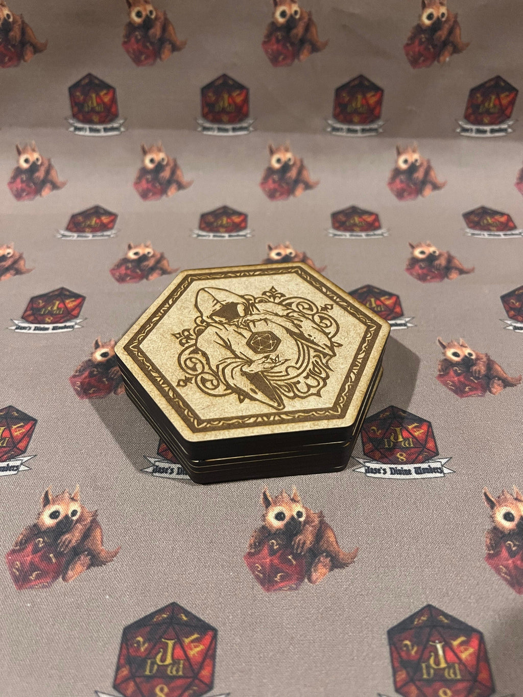 Laser cut Dice Hex Case