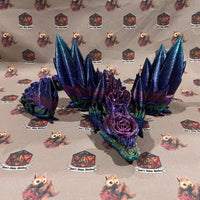 Articulated Rose Wing Dragon, 3D printed, flexi dragon