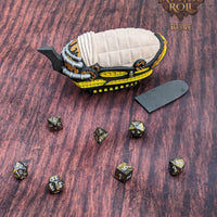 Steampunk Blimp Airship 3D Printed Dice Vault