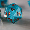 Blue Smoke Handmade Resin Dice set