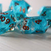 Blue Smoke Handmade Resin Dice set