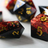 Dark Blood Handmade Resin Dice Set