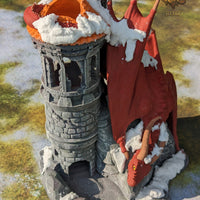 Watchtower Dragon 3D Printed Dice Tower