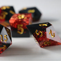 Dark Blood Handmade Resin Dice Set