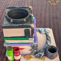 Warlock Spell Book 3D Printed Dice Tower