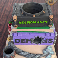 Warlock Spell Book 3D Printed Dice Tower