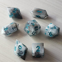 Blue Cloud Handmade Resin Dice Set