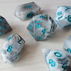 Blue Cloud Handmade Resin Dice Set