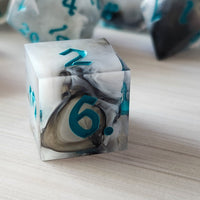 Blue Cloud Handmade Resin Dice Set