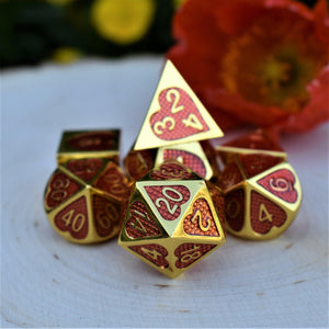 Lover's Heart Enamel Metal Dice Set