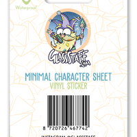 Sticker: Minimal Character Sheet Waterproof Die Cut