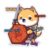 Sticker: WoW! Much Crit Waterproof Die Cut