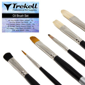 Trekell Oil Brush Set - Premium Artist Brushes for Oil Paint