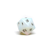 Stone D20 Dice - Opal - Elvenkind Font