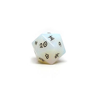 Stone D20 Dice - Opal - Elvenkind Font