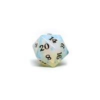 Opalite D20 Stone Dice- Signature Font