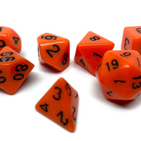 Orange Opaque Dice - 7 Piece Set