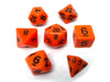 Orange Opaque Dice - 7 Piece Set