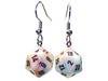 Chessex Dice: Hook Earrings - Festive Circus Mini-Poly d20 Pair