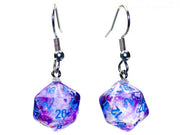 Chessex Dice:  Hook Earrings - Nebula Nocturnal Mini-Poly d20 Pair