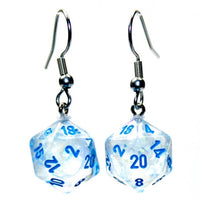 Chessex Dice: Hook Earrings - Borealis Icicle Mini-Poly d20 Pair