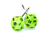 Chessex Dice: Stud Earrings - Vortex Bright Green Mini-Poly d20 Pair