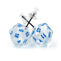 Chessex Dice: Stud Earrings - Borealis Icicle Mini-Poly d20 Pair